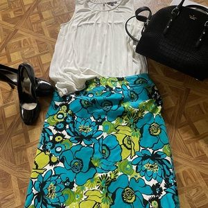 Cute east5th multicolored skirt! Gently worn! Just above the knee. Size 10